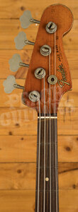 Fender Custom Shop Masterbuilt Dale Wilson 62 Jazz Bass | Heavy Relic Olympic White/3-Tone Sunburst