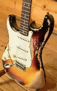 Fender Custom Shop 59 Strat Left-Handed - Super Heavy Relic 3-Tone Sunburst