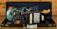 Fender Custom Shop 69 HSS Strat - Super Heavy Relic Ocean Turquoise/3-Tone Sunburst
