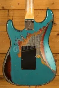 Fender Custom Shop 69 HSS Strat - Super Heavy Relic Ocean Turquoise/3-Tone Sunburst