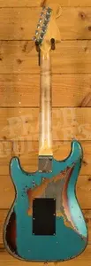 Fender Custom Shop 69 HSS Strat - Super Heavy Relic Ocean Turquoise/3-Tone Sunburst