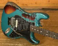 Fender Custom Shop 69 HSS Strat - Super Heavy Relic Ocean Turquoise/3-Tone Sunburst