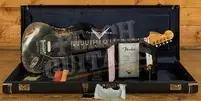 Fender Custom Shop 69 HSS Floyd Rose Strat - Super Heavy Relic Black