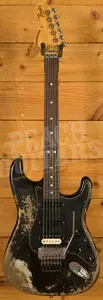 Fender Custom Shop 69 HSS Floyd Rose Strat - Super Heavy Relic Black