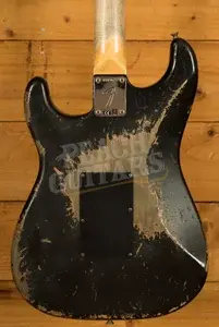 Fender Custom Shop 69 HSS Floyd Rose Strat - Super Heavy Relic Black