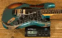 Fender Custom Shop 69 HSS Strat - Super Heavy Relic Ocean Turquoise/3-Tone Sunburst