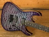 Tom Anderson Angel - NAMM 2026 Guitar - Ultraviolet Blue with Purple Edge Burst