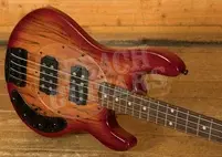 Sterling RAY34HHSM StingRay HH Bass - Spalted Blood Orange Burst