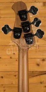 Sterling RAY34HHSM StingRay HH Bass - Spalted Blood Orange Burst