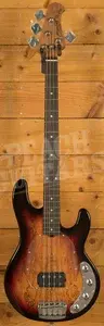 Sterling RAY34SM StingRay Bass - Spalted 3-Tone Sunburst
