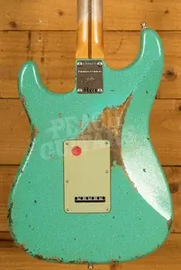 Fender Custom Shop NAMM Custom Deluxe HB S-1 Strat - Heavy Relic Seafoam Sparkle/3-Tone Sunburst