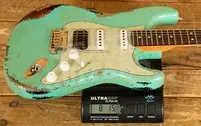 Fender Custom Shop NAMM Custom Deluxe HB S-1 Strat - Heavy Relic Seafoam Sparkle/3-Tone Sunburst