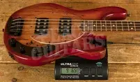 Sterling RAY34HHSM StingRay HH Bass - Spalted Blood Orange Burst
