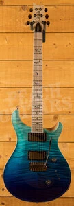 PRS Wood Library Custom 24 Blue Fade with Flame Maple Neck