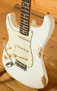 Fender Custom Shop 59 Strat Left-Handed - Relic Olympic White