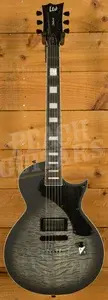ESP LTD Deluxe EC-01FT - Charcoal Burst Satin Teardrop