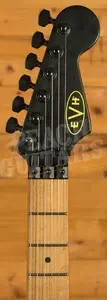 EVH Limited Edition Striped Series Frankenstein Frankie - Maple - Black w/Yellow Stripes - Aged