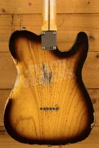 Fender Custom Shop 52 Tele Left-Handed - Heavy Relic 2-Tone Sunburst