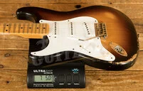 Fender Custom Shop 70th Anniversary 54 Strat Left-Handed - Relic Wide-Fade 2-Tone Sunburst