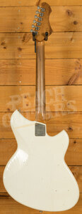 Novo Nucleus Left Handed Serus J | Olympic White - Tortoise Shell Pickguard
