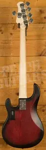 Sterling RAY5HH SUB Series StingRay 5 HH Bass - Ruby Red Burst Satin