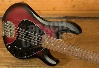 Sterling RAY5HH SUB Series StingRay 5 HH Bass - Ruby Red Burst Satin