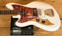 Novo Nucleus Left Handed Serus J | Olympic White - Tortoise Shell Pickguard