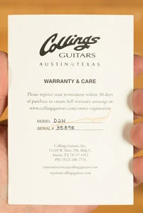 Collings D2H - Natural - 1 3/4" Nut