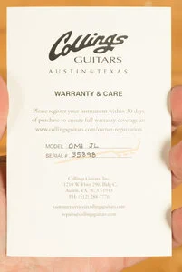 Collings OM1 JL (Julian Lage) - Natural
