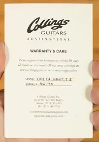 Collings 001 T 14-Fret - Natural