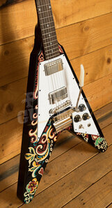 Epiphone Jimi Hendrix "Love Drops" Flying V | Ebony w/Artwork