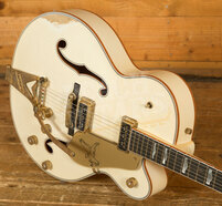 Gretsch Custom Shop Masterbuilt Gonzalo Madrigal G6136-54 White Falcon | Heavy Relic Vintage White