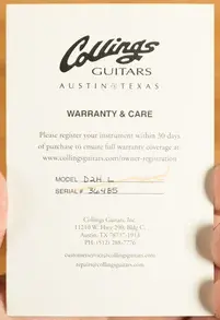 Collings D2H Left Handed - Natural