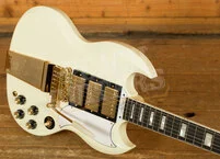 Epiphone Inspired by Gibson Custom 1963 Les Paul SG Custom w/Maestro Vibrola | Classic White