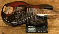 Sterling RAY5HH SUB Series StingRay 5 HH Bass - Ruby Red Burst Satin