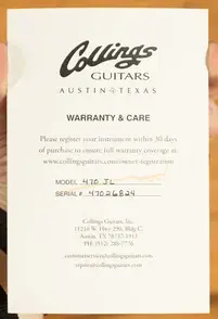 Collings 470 JL - Julian Lage Signature Model - Antiqued Black
