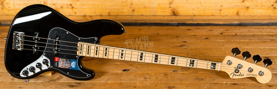 Fender American Elite Jazz Bass Black Peach Guitars