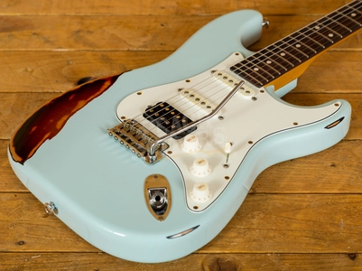 Suhr Classic Antique Sonic Blue Over 3 Tone Sunburst Rosewood