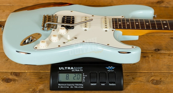 Suhr Classic Antique Sonic Blue Over 3 Tone Sunburst Rosewood