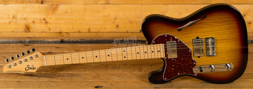 Suhr Alt T Pro 3 Tone Sunburst Maple Neck Left Handed