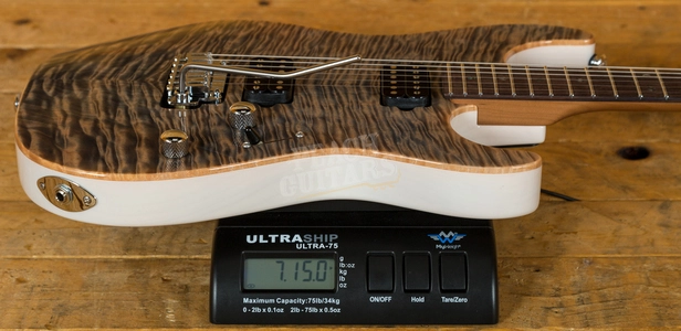 Suhr Custom Standard Trans Blue Denim Slate with Trans White Back