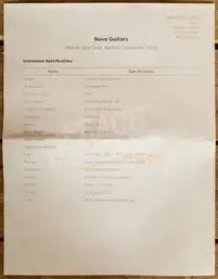 Novo Custom Series Ivorus Bass | Toasted Marshmallow