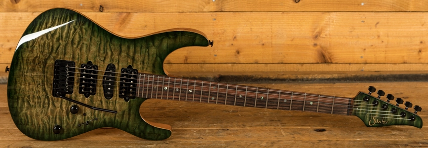 Suhr Custom Modern - Faded Trans Green Burst