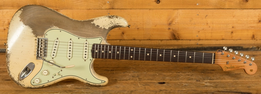 Fender Custom Shop '61 Strat Ultra Relic Aged Olympic White Dale Wilson MB