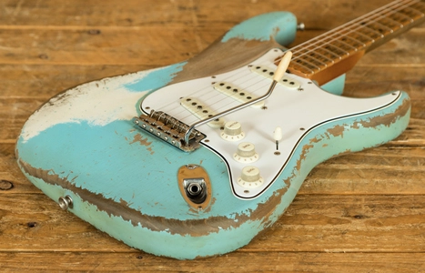Fender Custom Shop - MBDW '58 Strat - Heavy Relic Daphne Blue over Vintage White
