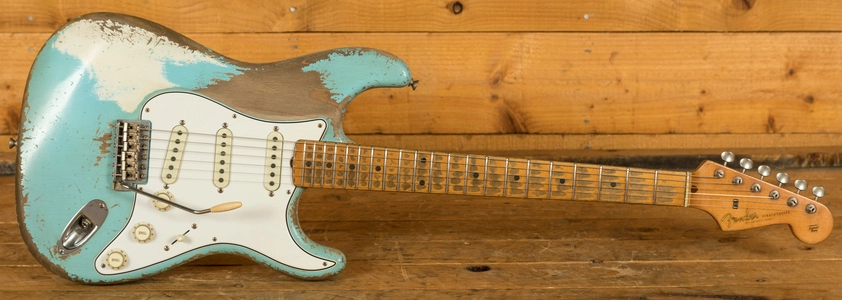 Fender Custom Shop - MBDW '58 Strat - Heavy Relic Daphne Blue over Vintage White