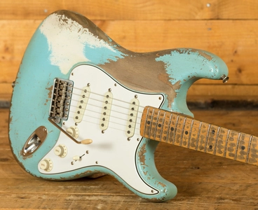 Fender Custom Shop - MBDW '58 Strat - Heavy Relic Daphne Blue over Vintage White