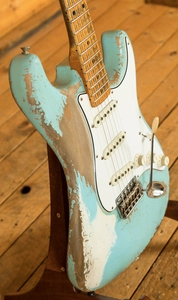 Fender Custom Shop - MBDW '58 Strat - Heavy Relic Daphne Blue over Vintage White
