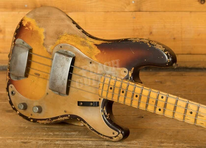 Fender Custom Shop Masterbuilt Van Trigt 58 P-Bass - Heavy Relic Faded Chocolate 3-Tone Sunburst