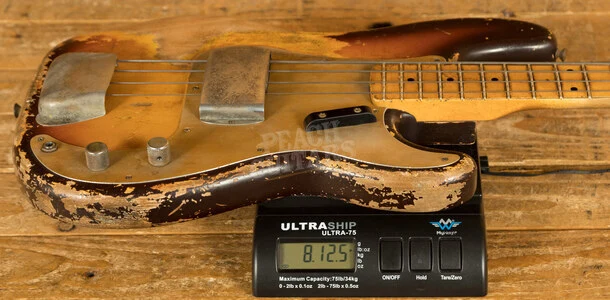 Fender Custom Shop Masterbuilt Van Trigt 58 P-Bass - Heavy Relic Faded Chocolate 3-Tone Sunburst